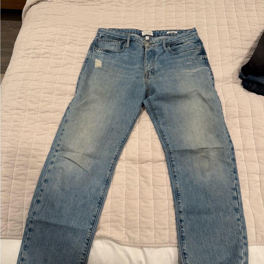Frame L’Homme Relaxed Straight Recycled Blue Jeans